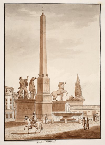 The Quirinal Obelisk, 1833 by Agostino Tofanelli